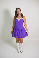 Stadium Club Purple Mini Dress