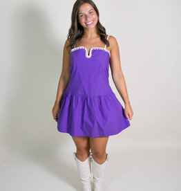 Stadium Club Purple Mini Dress