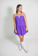Stadium Club Purple Mini Dress