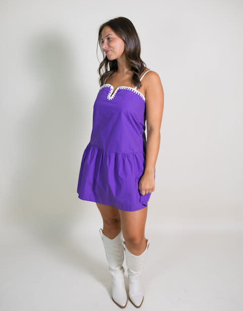 Stadium Club Purple Mini Dress