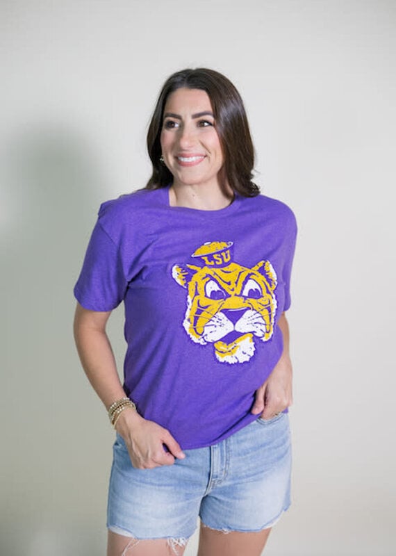 Purple LSU Sailor Mike Tee