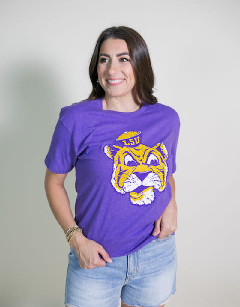 Purple LSU Sailor Mike Tee