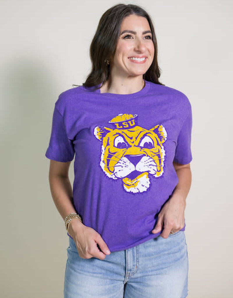 Purple LSU Sailor Mike Tee