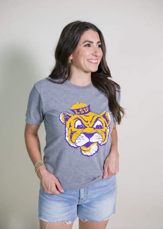 Grey LSU Sailor Mike Tee