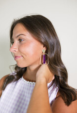 Geaux Stick Hoops Purple