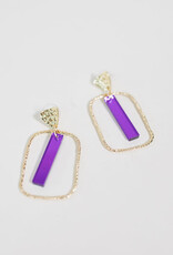 Geaux Stick Hoops Purple