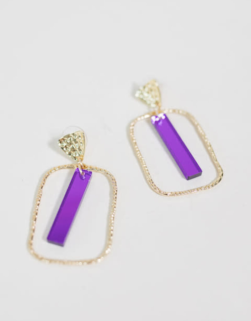 Geaux Stick Hoops Purple