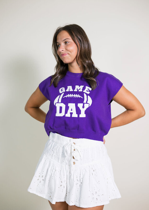 Purple Gameday Sweater Top