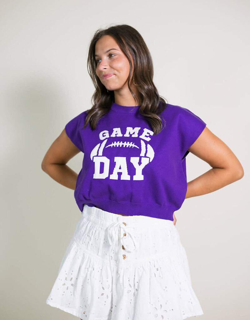 Purple Gameday Sweater Top