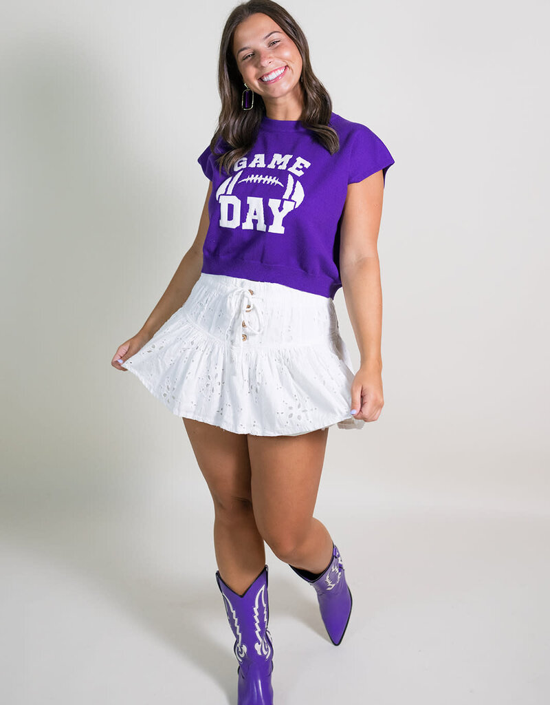 Purple Gameday Sweater Top