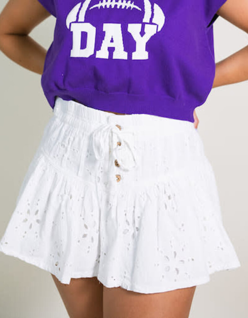 Free People Roselle Eyelet Mini Ivory