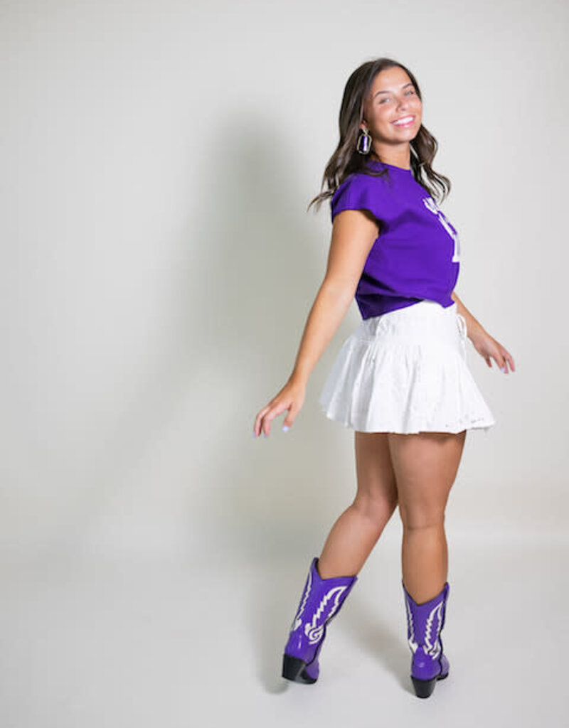 Free People Roselle Eyelet Mini Ivory