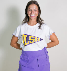 Queen of Sparkles Licensed LSU Pennant Frill Tee