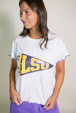 Queen of Sparkles Licensed LSU Pennant Frill Tee