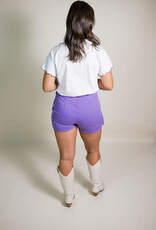 Lavender Denim Wrap Skort w/ Pockets