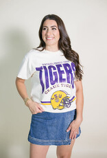 Off White LSU Tigers Helmet Thrifted Tee