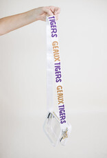 White Geaux Tigers Beaded Strap