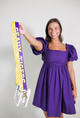 Striped Geaux Tigers Adjustable Strap