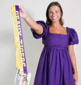 Striped Geaux Tigers Adjustable Strap