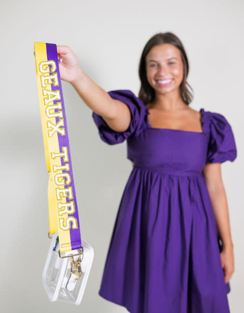 Striped Geaux Tigers Adjustable Strap