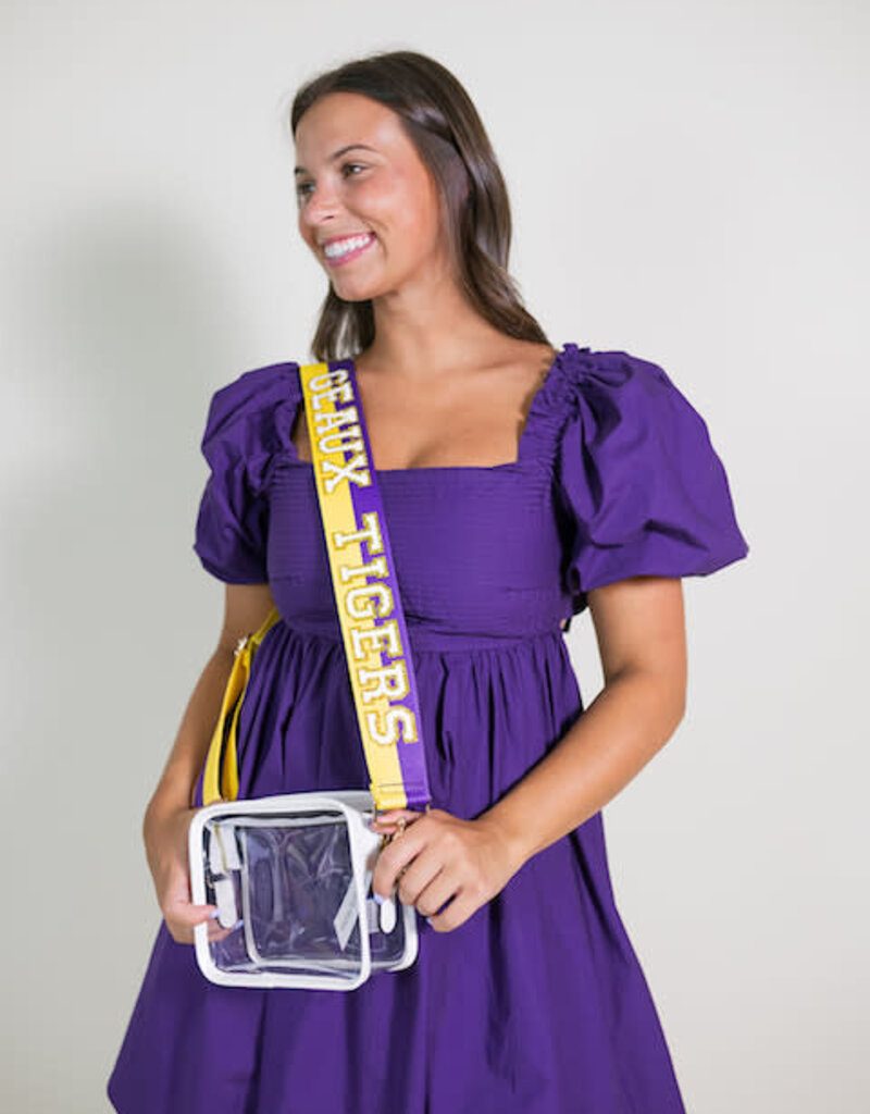 Striped Geaux Tigers Adjustable Strap