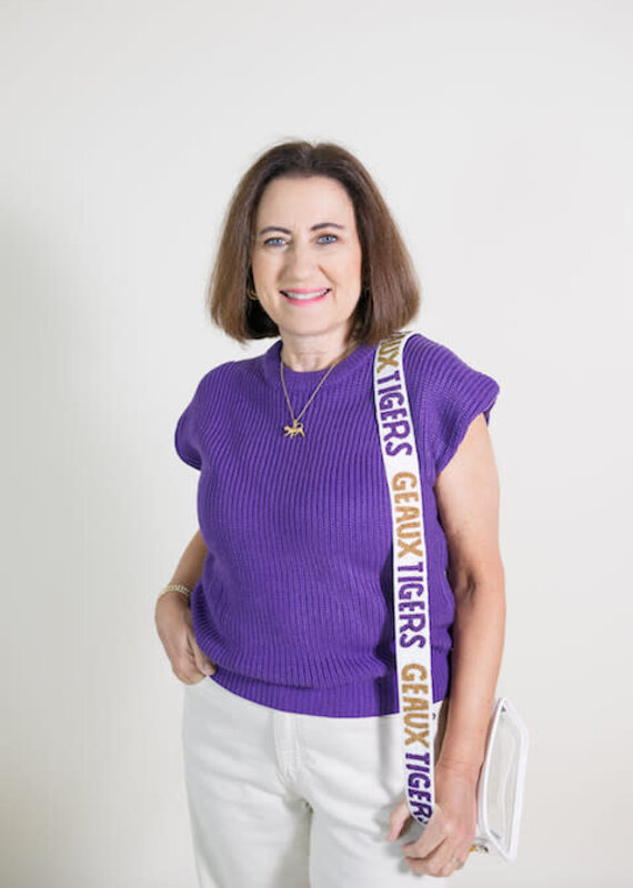 Geaux Purple Sweater Top