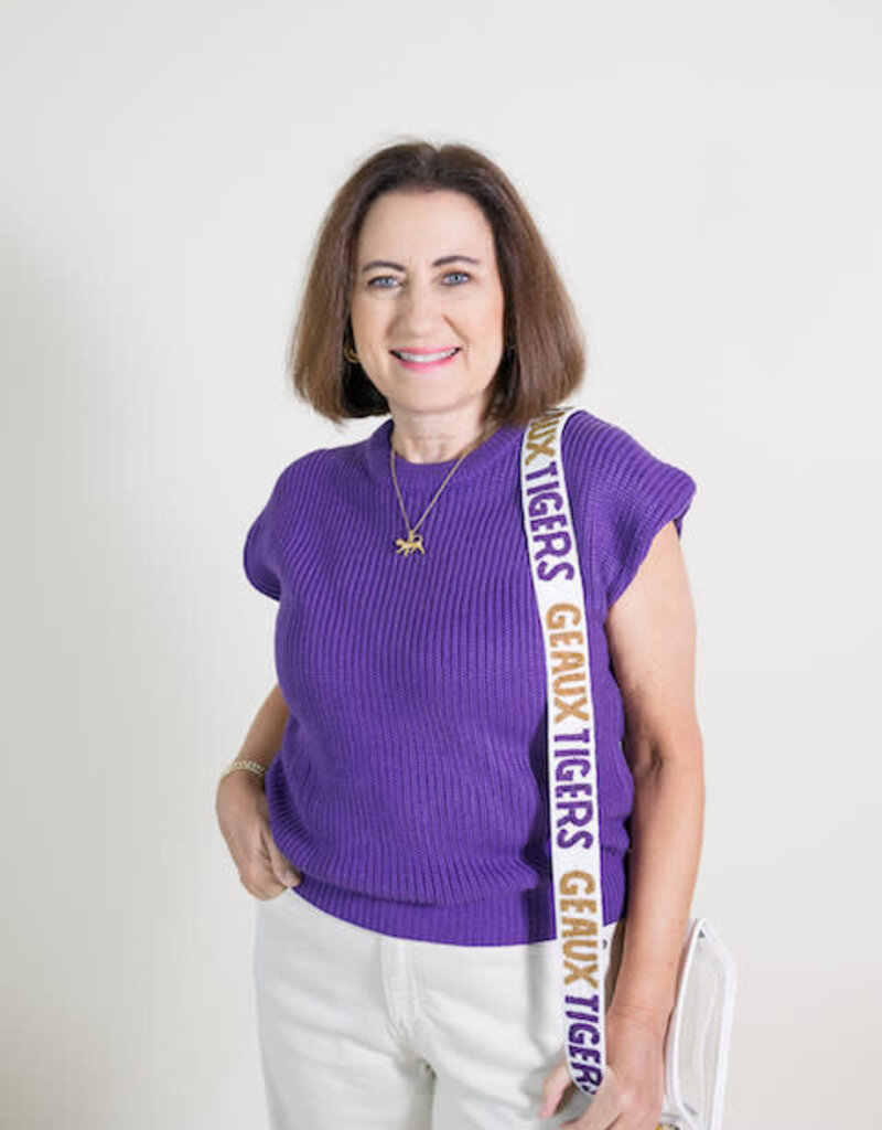 Geaux Purple Sweater Top