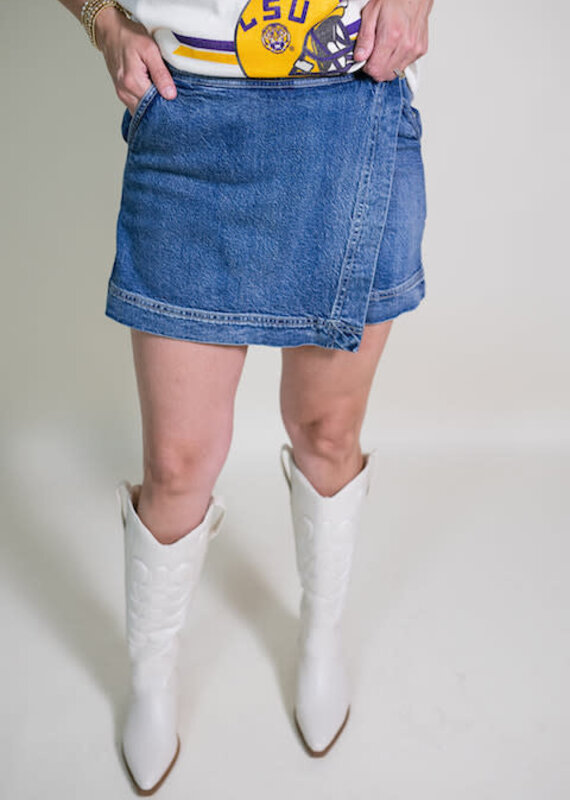 Marine Denim Skort