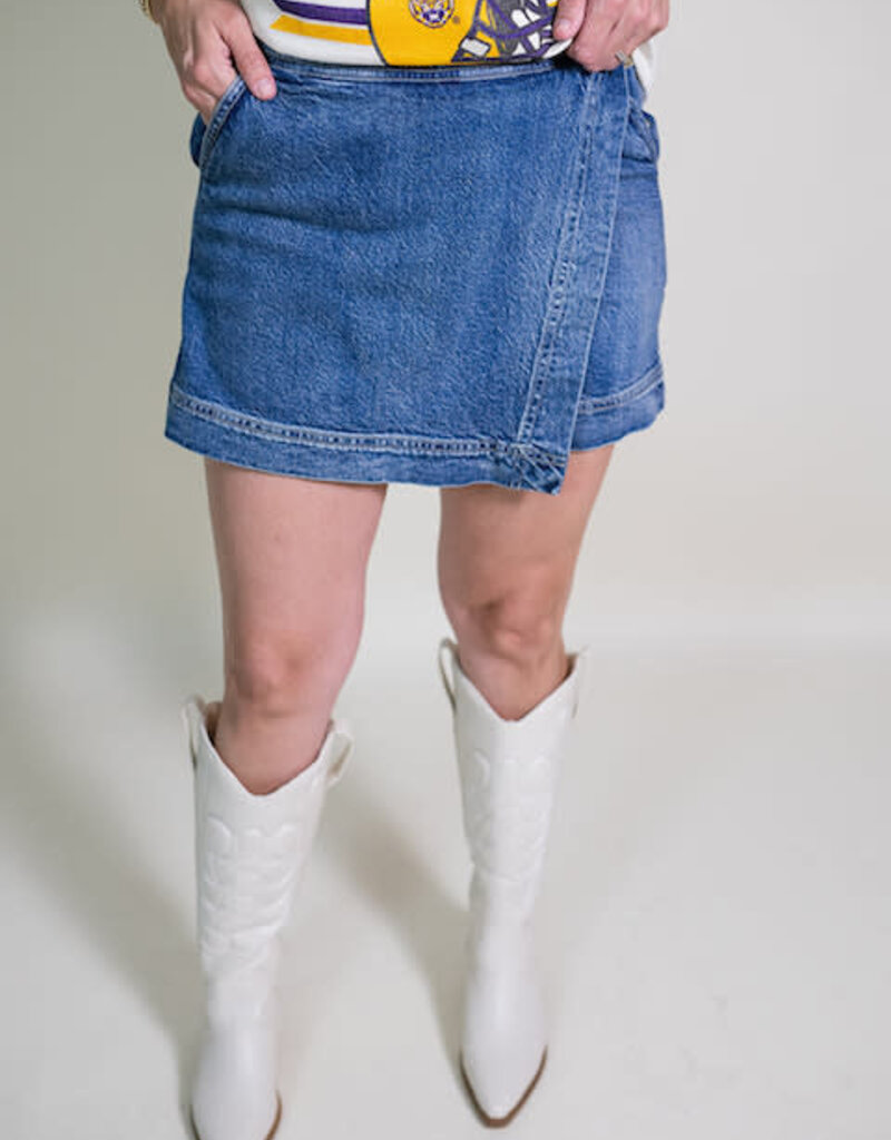 Marine Denim Skort
