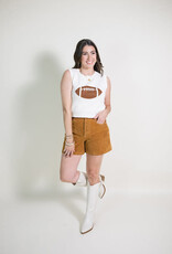 Rhinestone Football Sweater Tank