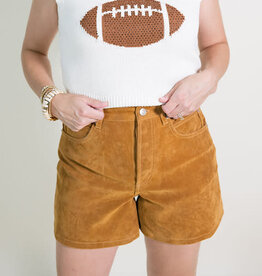 Free People Tippi Vegan Suede Short Dark Honey