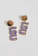 LSU Tiger Stripe Earrings