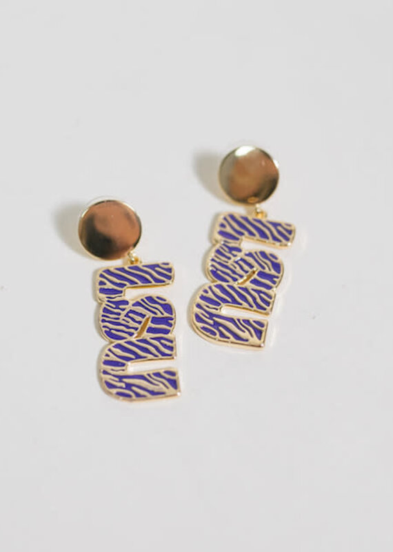 LSU Tiger Stripe Earrings