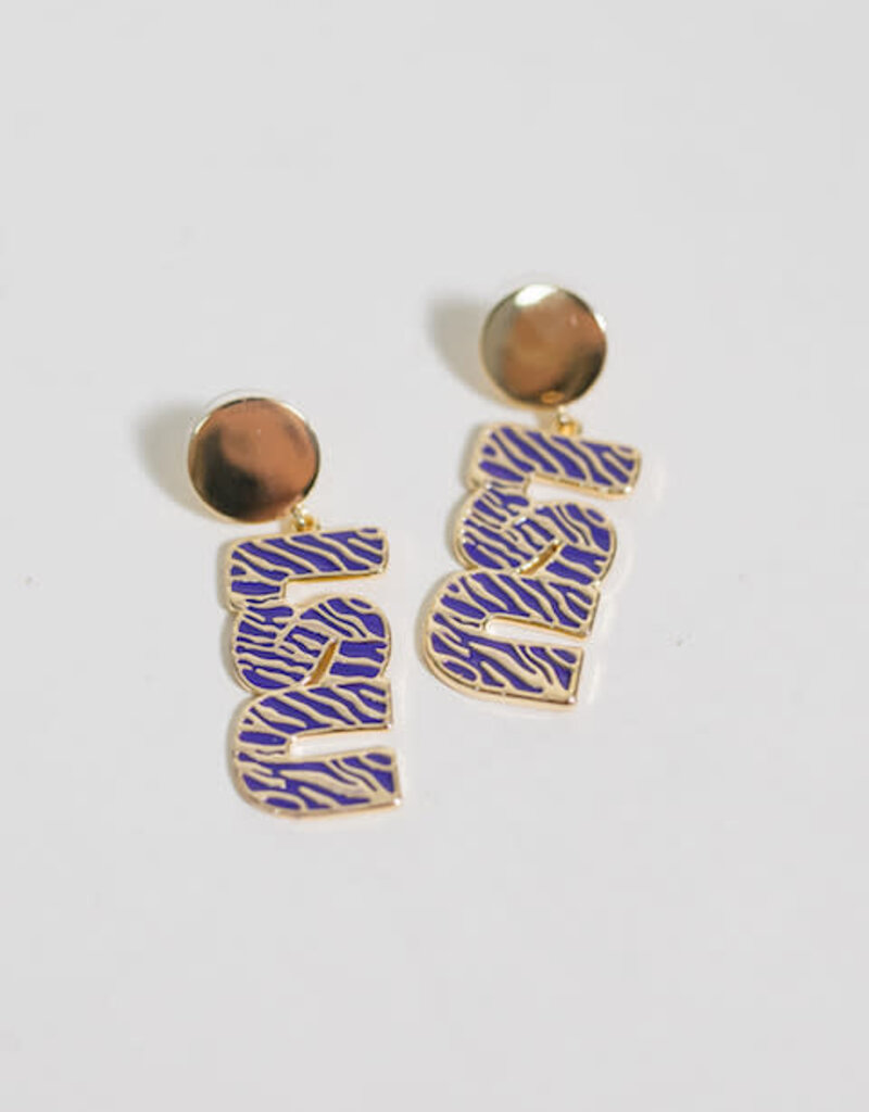 LSU Tiger Stripe Earrings
