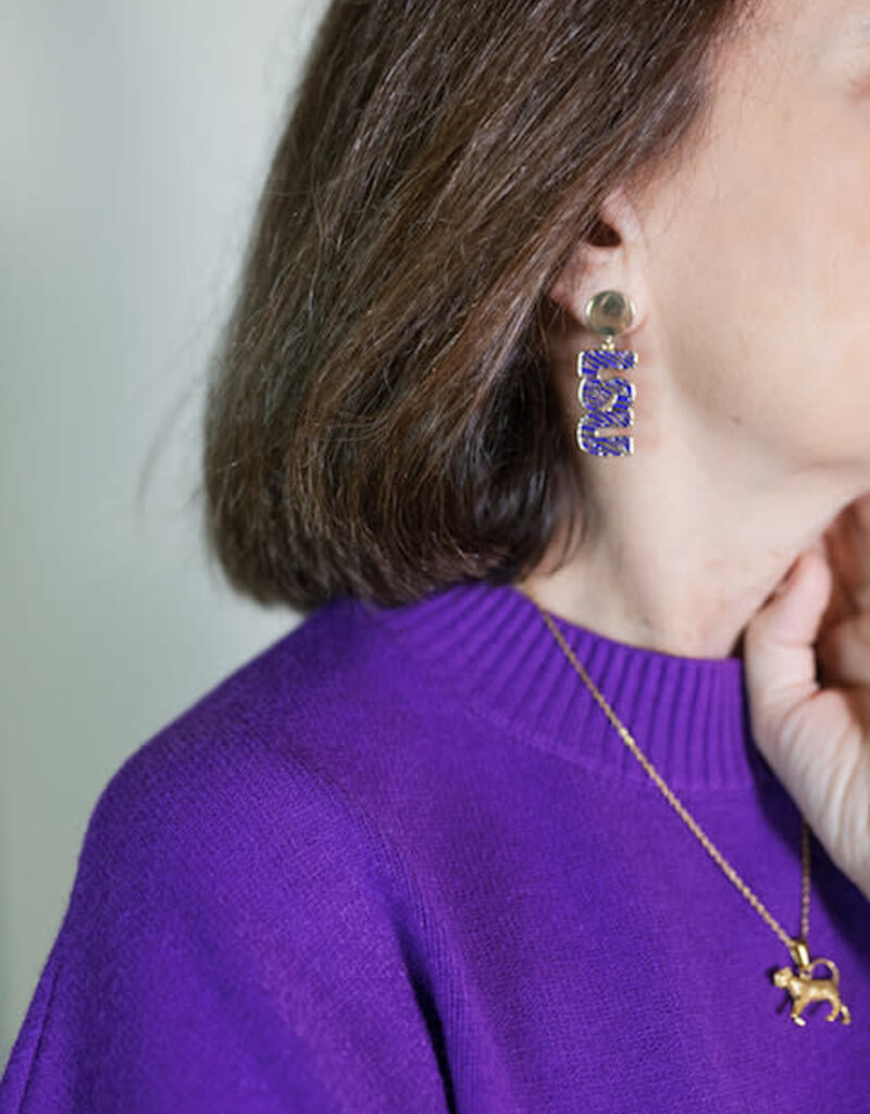 LSU Tiger Stripe Earrings