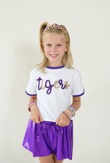 Tigers Tinsel Ringer Boxy Tee