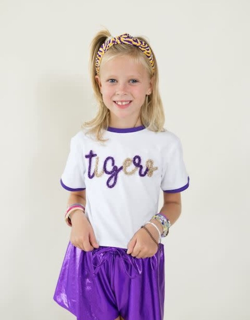 Tigers Tinsel Ringer Boxy Tee