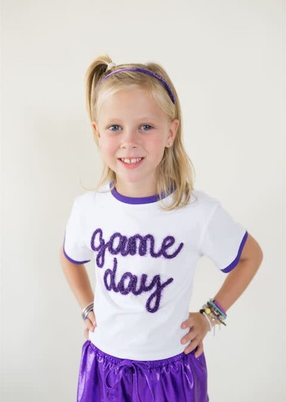 Gameday Tinsel Ringer Boxy Tee