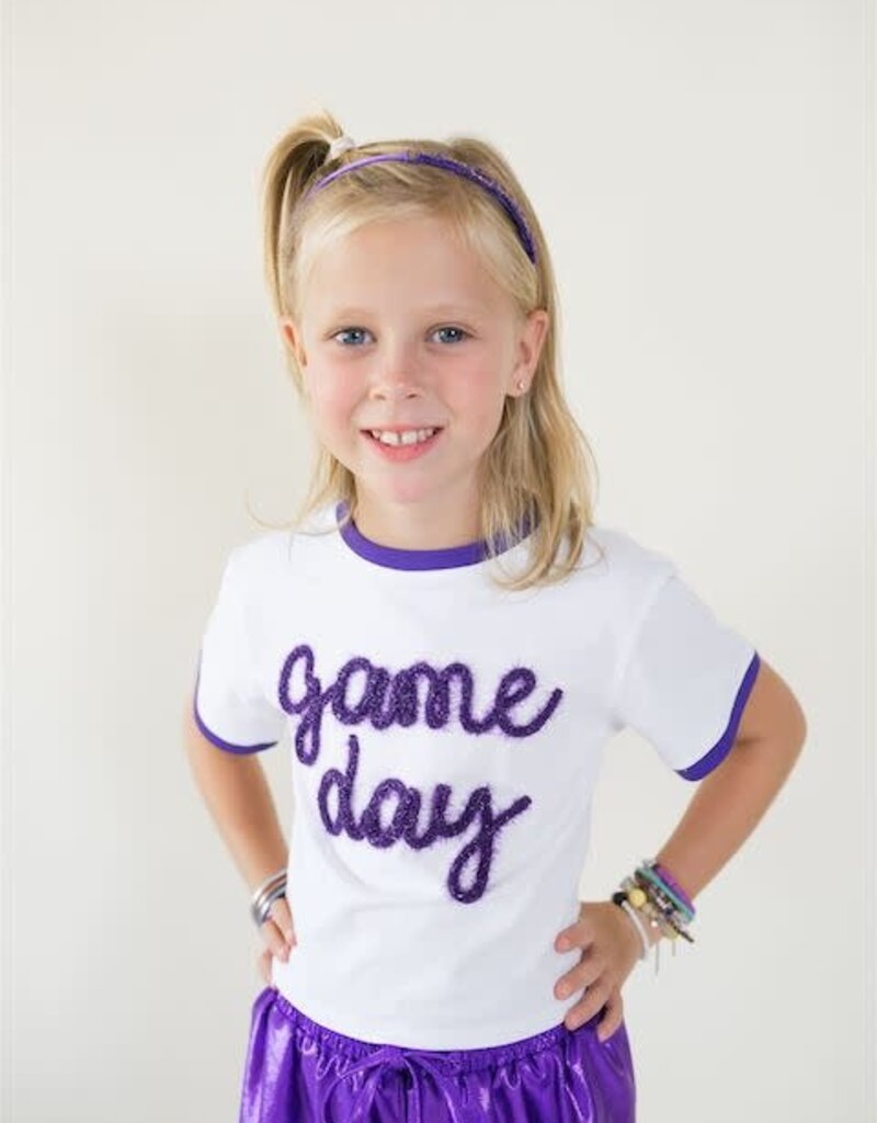 Gameday Tinsel Ringer Boxy Tee