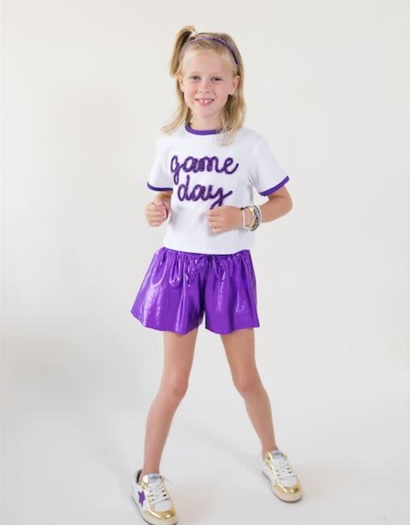 Purple Shimmer Butterfly Short