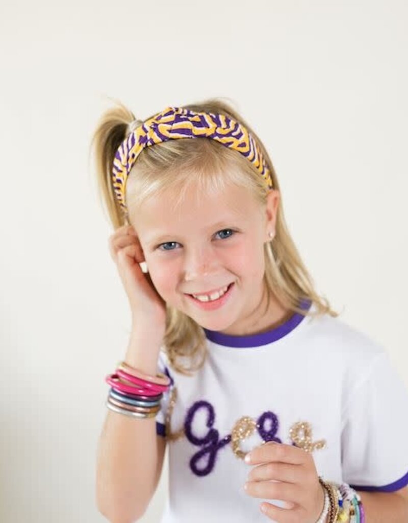 Girls Tiger Print Top Knot Headband