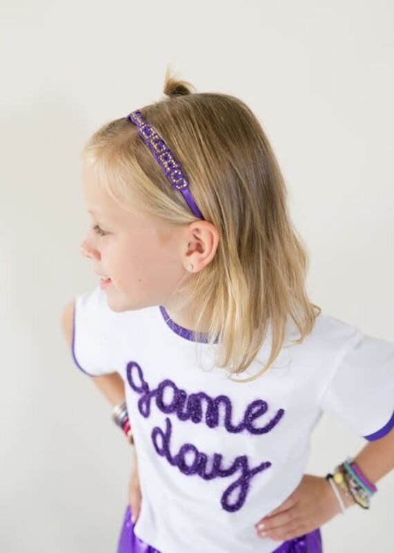 Girls Tigers Rhinestone Patch Headband