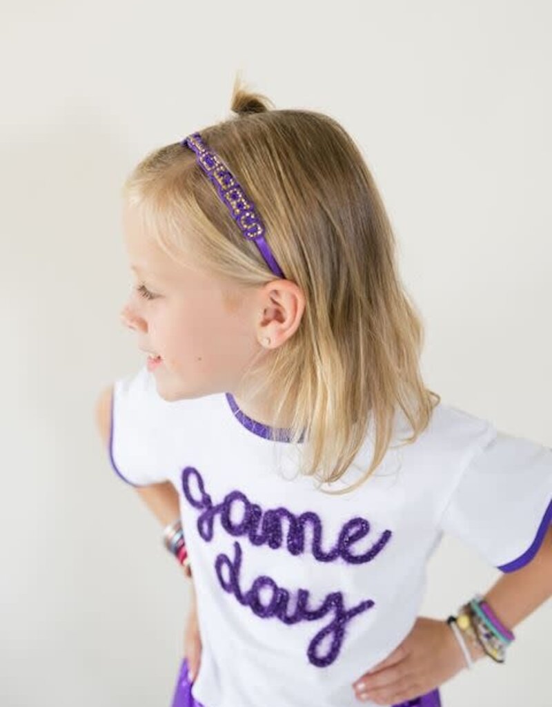 Girls Tigers Rhinestone Patch Headband