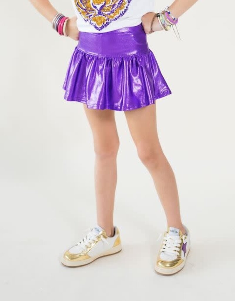 Purple Shimmer Gathered Skort