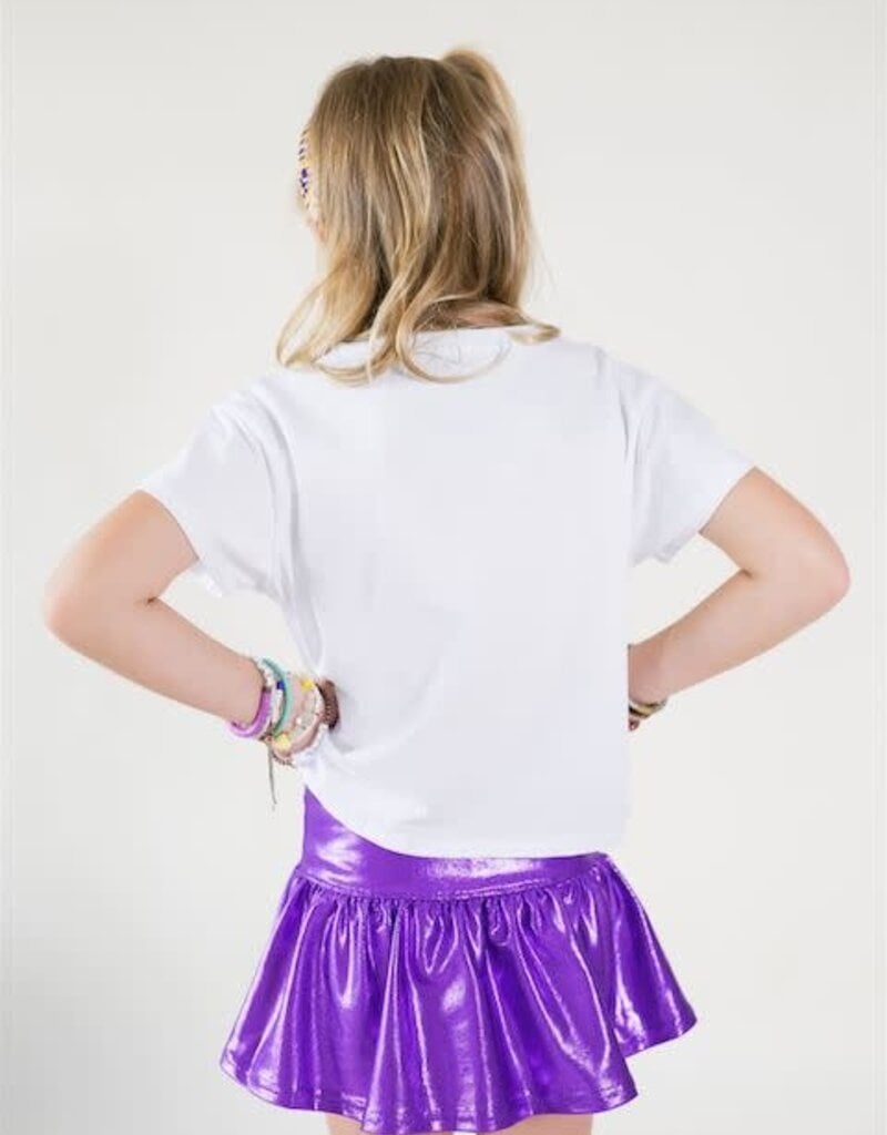 Purple Shimmer Gathered Skort