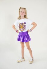 Purple Shimmer Gathered Skort