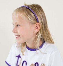 Purple Thin Rhinestone Headband