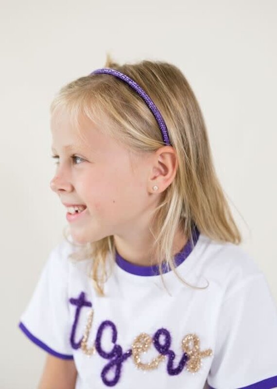 Purple Thin Rhinestone Headband