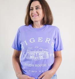 Violet LSU Tiger Stadium Tee