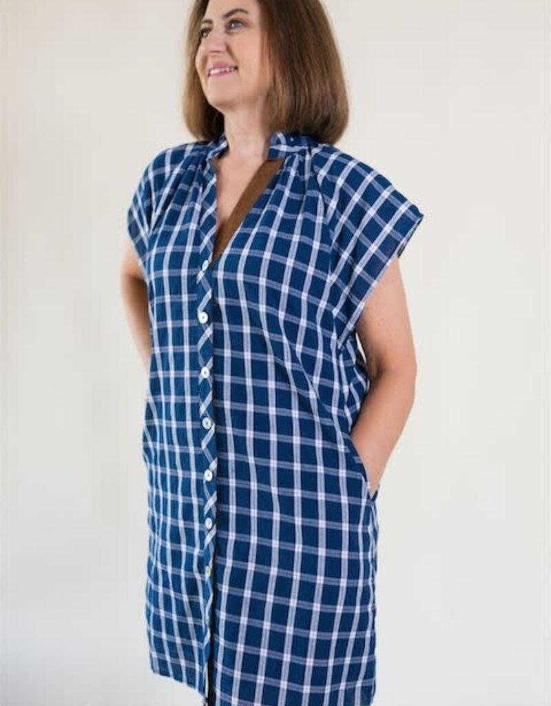 Emerson Navy Gingham Dress
